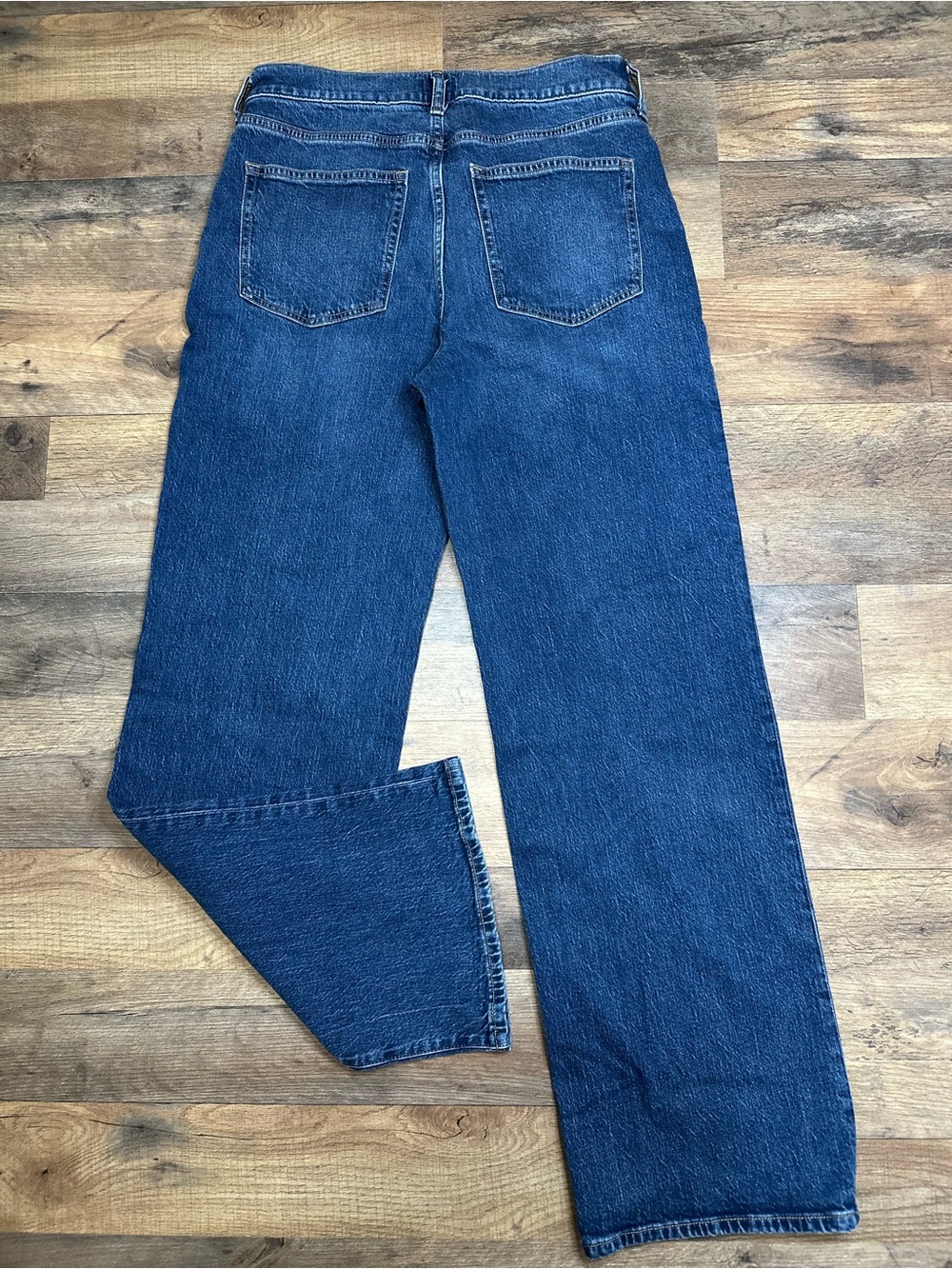 J. Crew Wide-Leg High-Rise Jeans in Deep Blue Wash